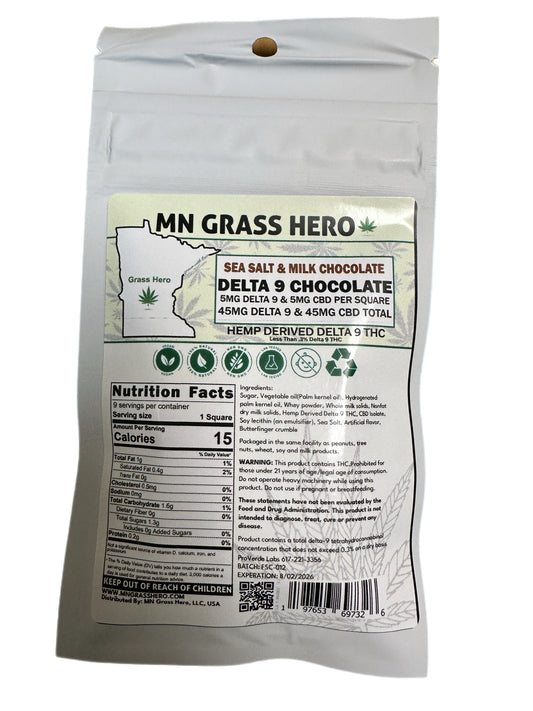 Delta 9 Seasalt Milk Chocolate